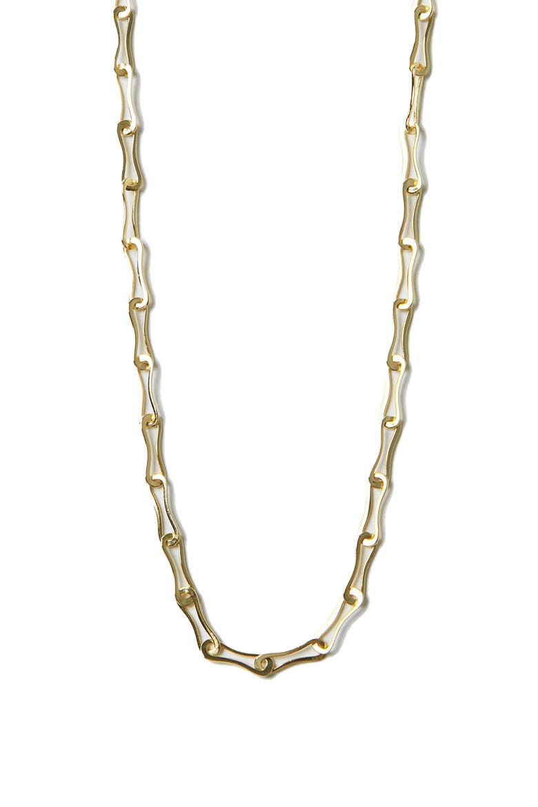 Paper Clip Chain Necklace, Main, color, GOLD