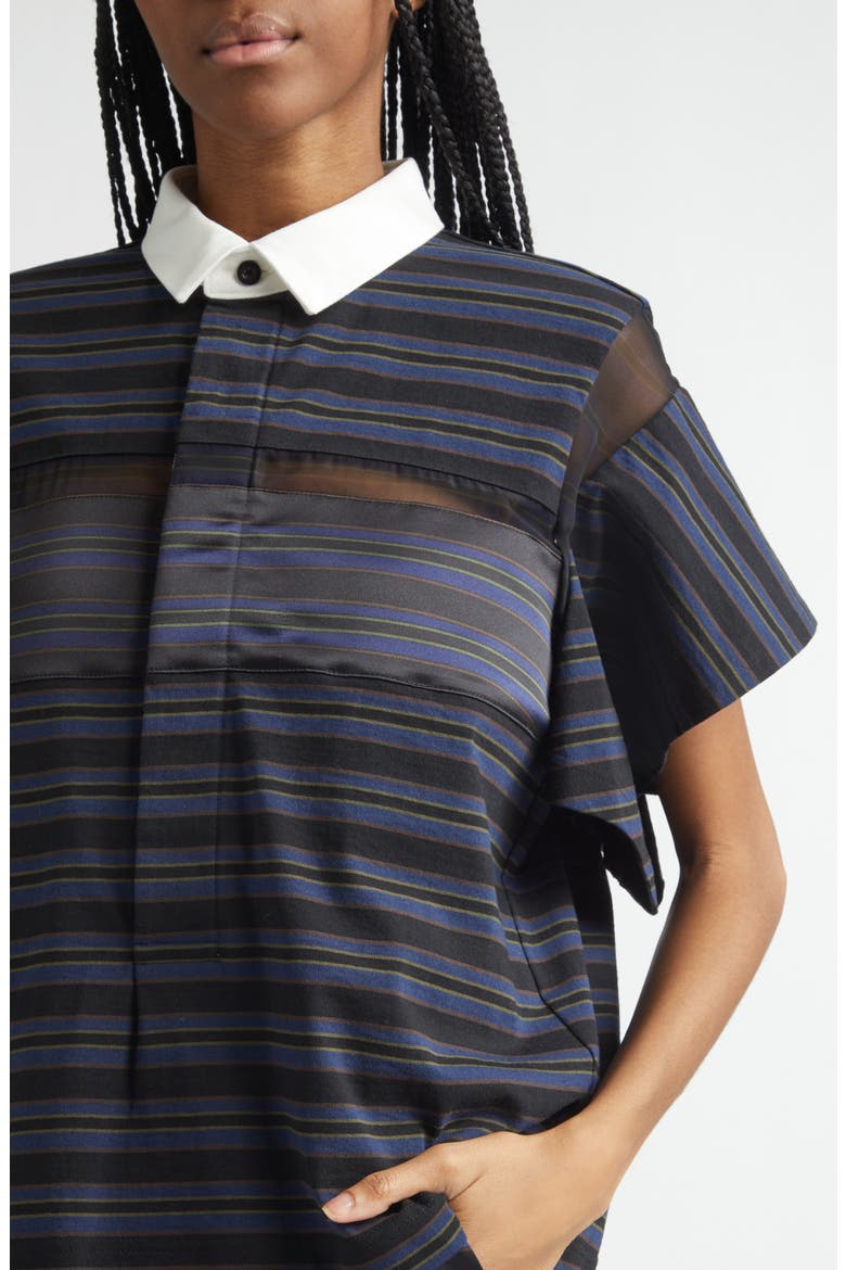 Stripe T-Shirt, Alternate, color, BLACK/ NAVY