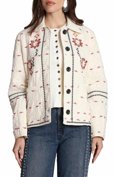 Embroidered Quilted Cotton Jacket