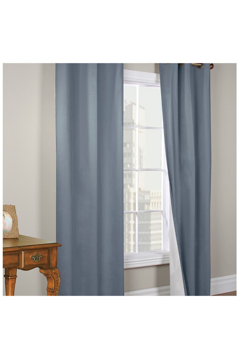 Set of 2 Cotton Curtain Panels, Alternate, color, BLUE
