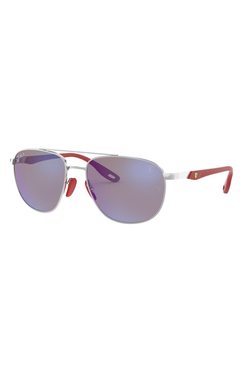 Ray-Ban x Scuderia Ferrari 57mm Square Sunglasses, Alternate, color, 
