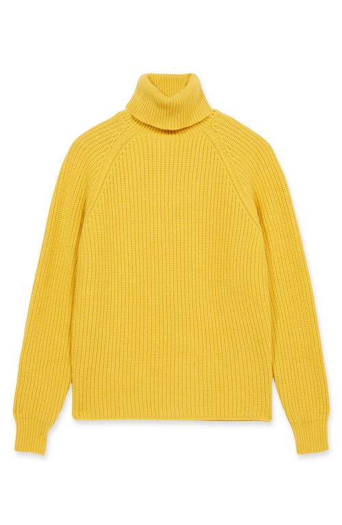 Fortela Oslo Merino Wool High Neck Sweater In Yellow