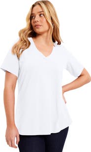 June + Vie Short-Sleeve V-Neck One + Only Tee