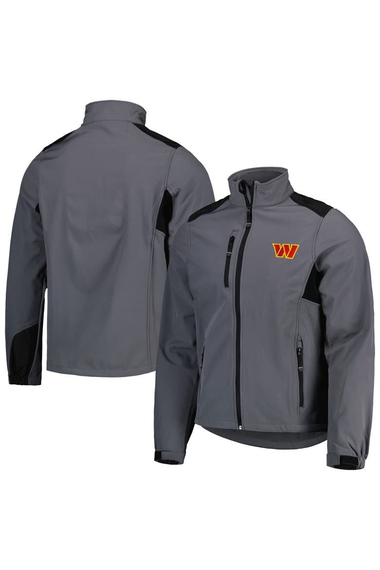 Men's Dunbrooke Charcoal Washington Commanders Softshell Fleece Full-Zip Jacket, Main, color, Charcoal