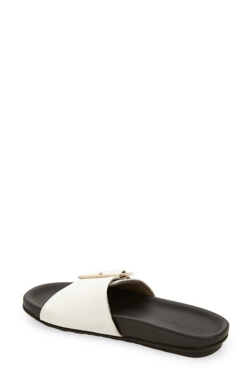 Naot Tahiti Slide Sandal In Soft White Leather