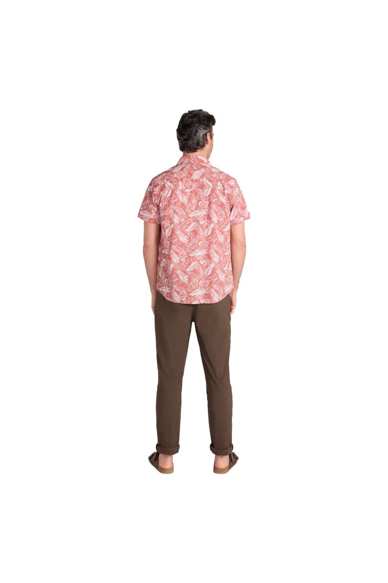 Tropical Leaves Short-Sleeved Shirt, Alternate, color, Rust