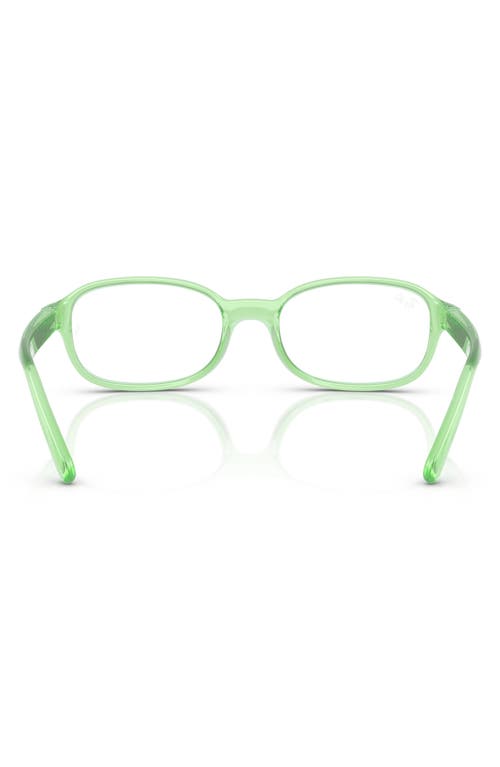 Ray Ban Ray-ban Kids' 46mm Small Pillow Optical Glasses In Transparent Green