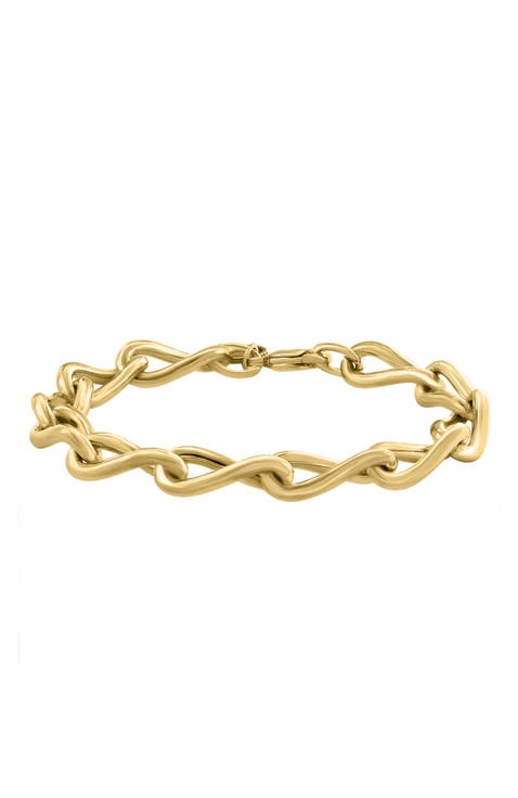 Oversized Oval Link Bracelet in Gold-Plated Sterling Silver