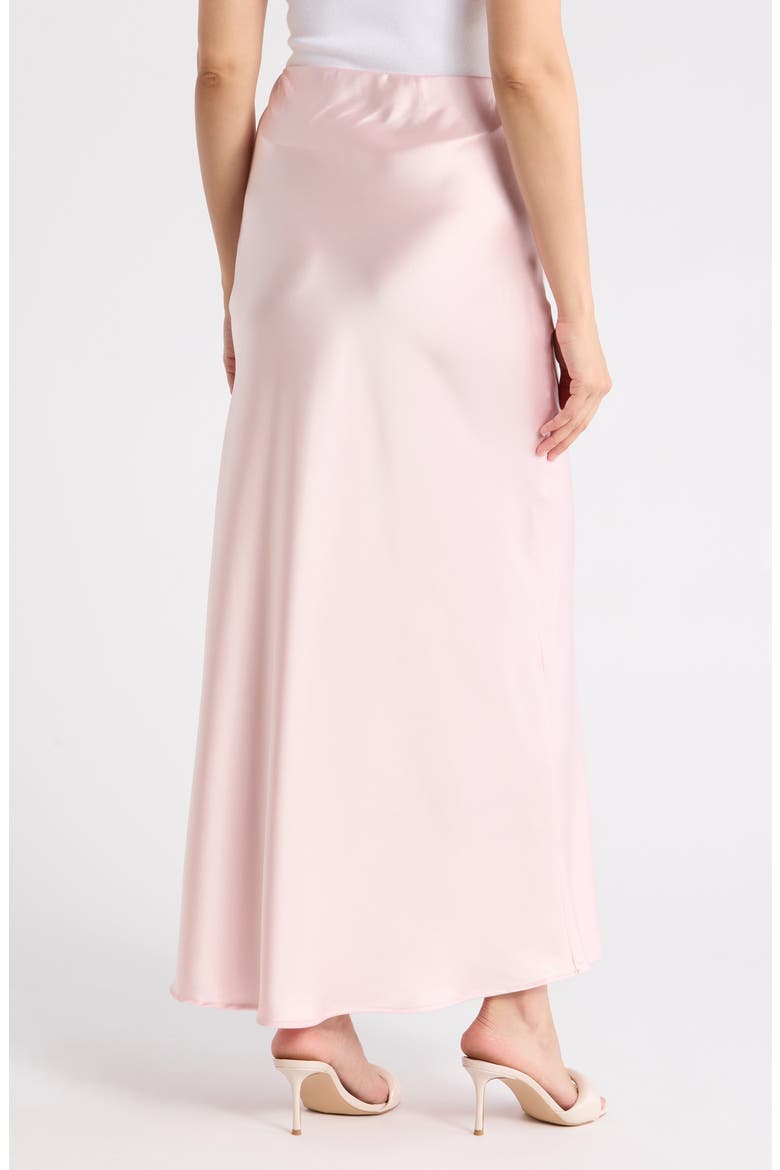 Satin A-Line Skirt, Alternate, color, BABY PINK