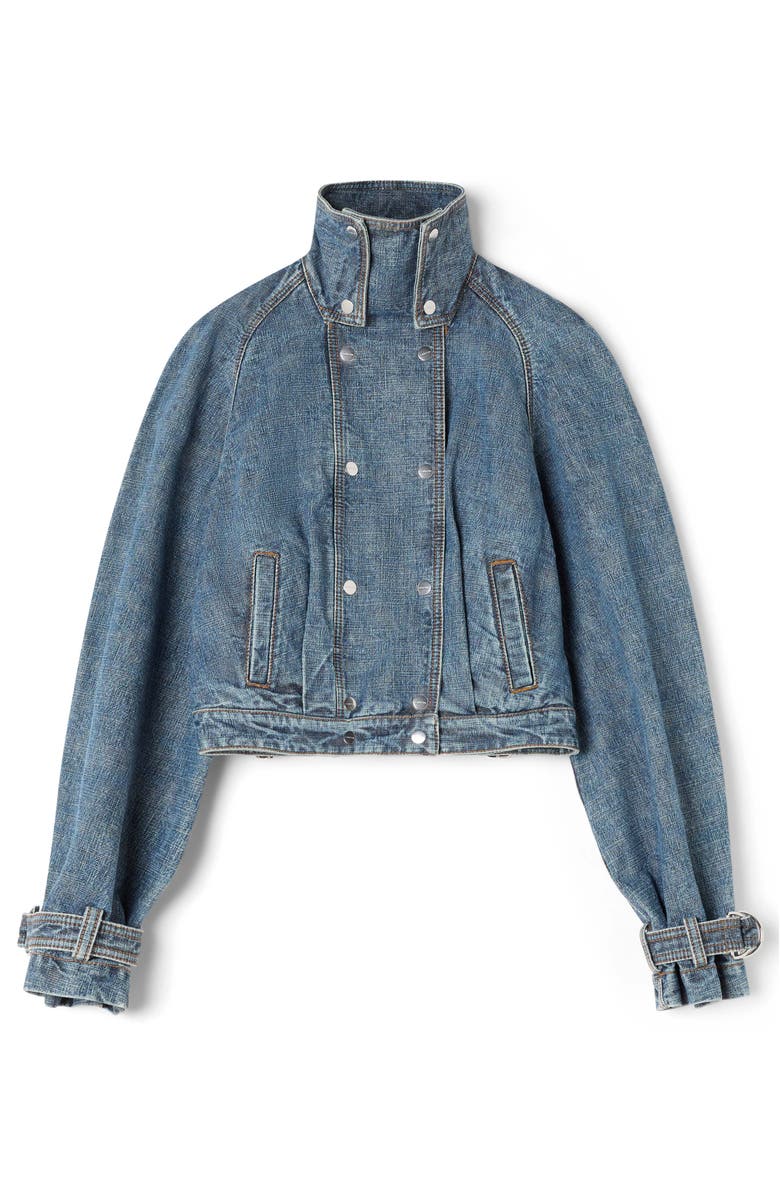 Lanvin Blue Short Denim Jacket, Alternate, color, Blue