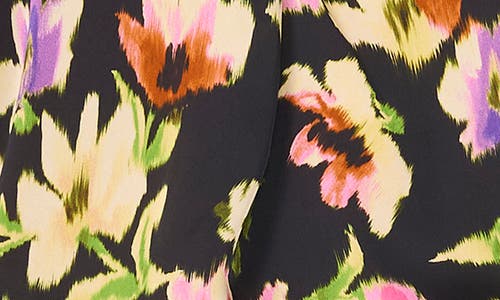 Vince Camuto Floral Sleeveless Top In Rich Black