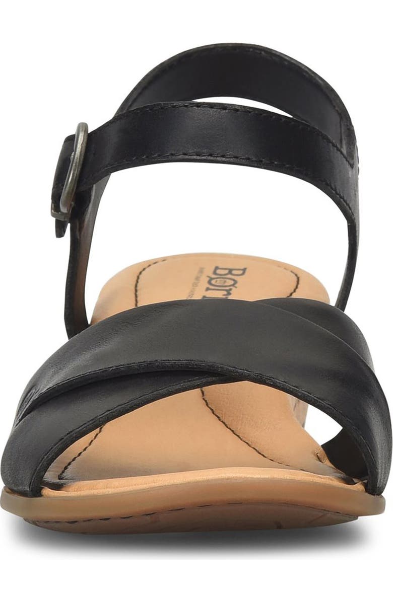 Børn Paige Wedge Sandal, Alternate, color, Black Leather