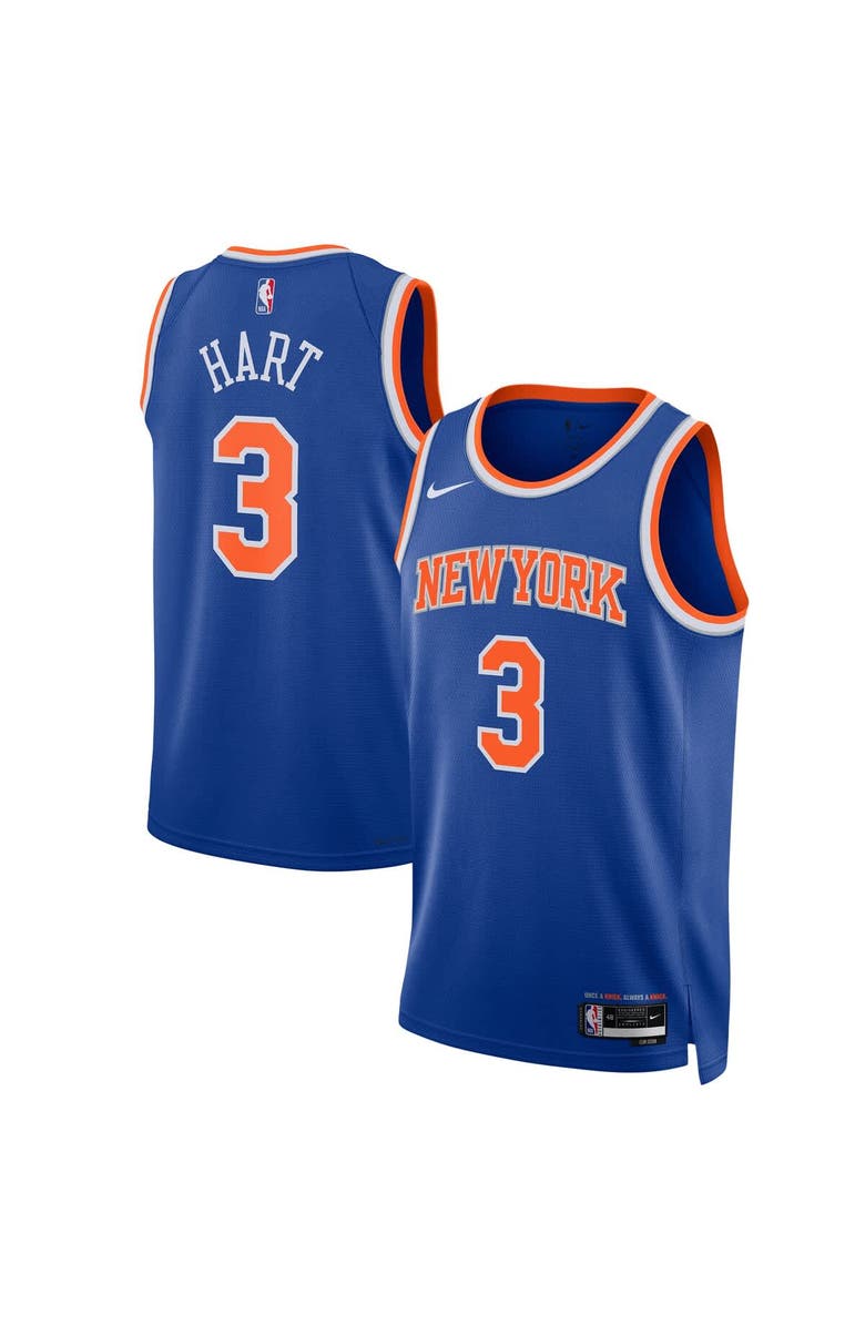 Nike Unisex Nike Josh Hart Blue New York Knicks Swingman Player Jersey - Icon Edition, Main, color, Blue