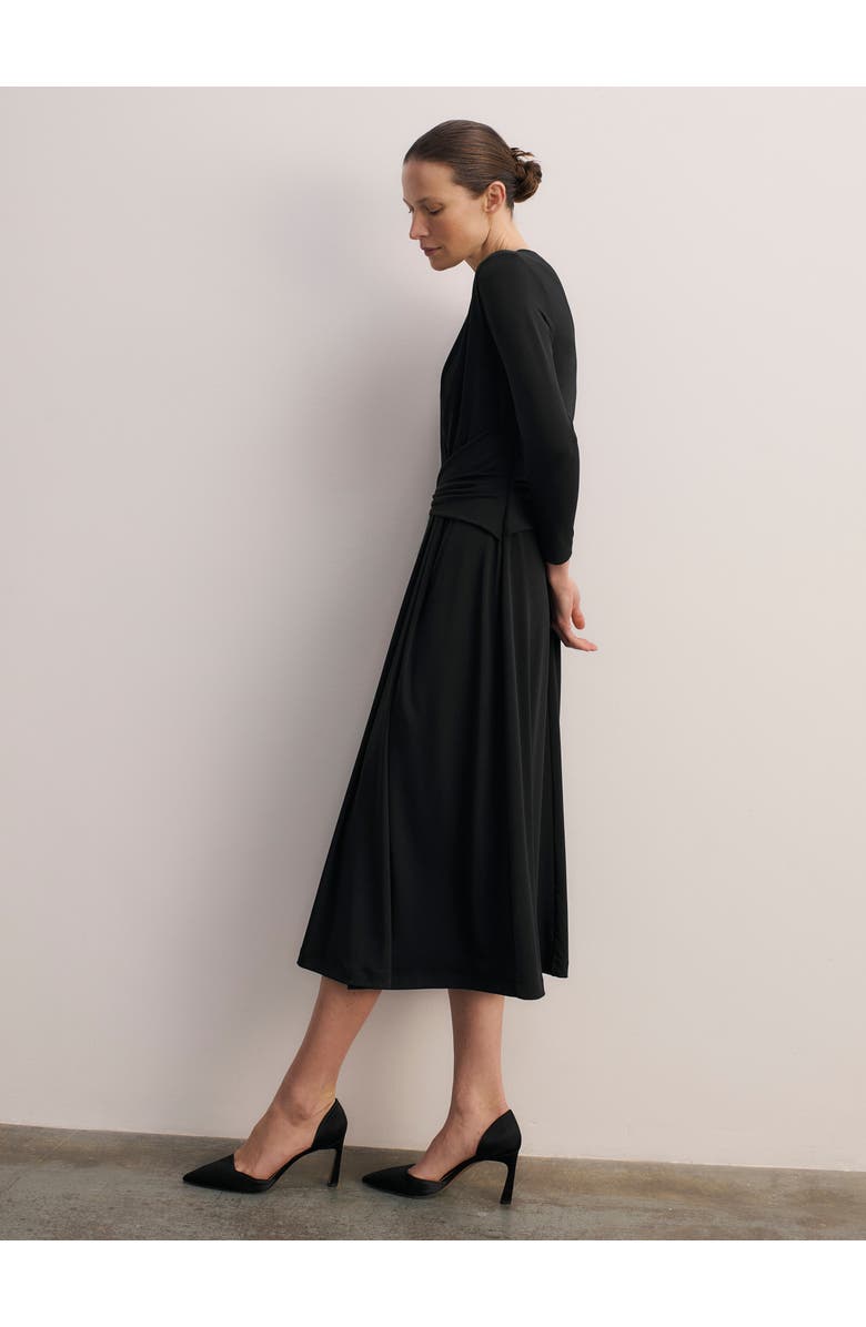 The Fold Auletta Jersey Dress, Alternate, color, Black