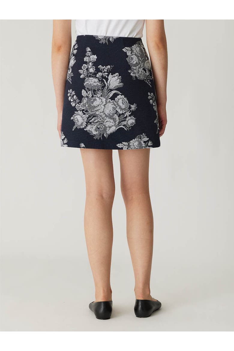 Venice Toile Jacquard Mini Skirt, Alternate, color, INDIGO COMBO