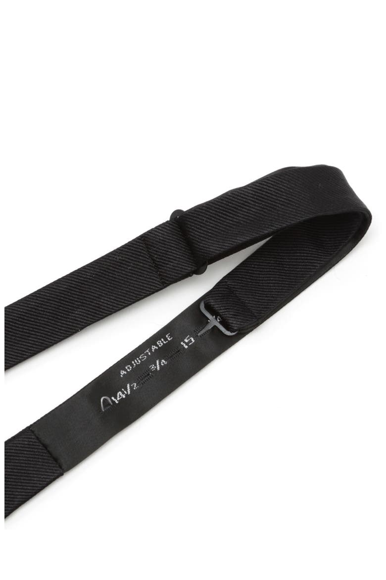 Solid Self Tie Silk Bow Tie, Alternate, color, BLACK