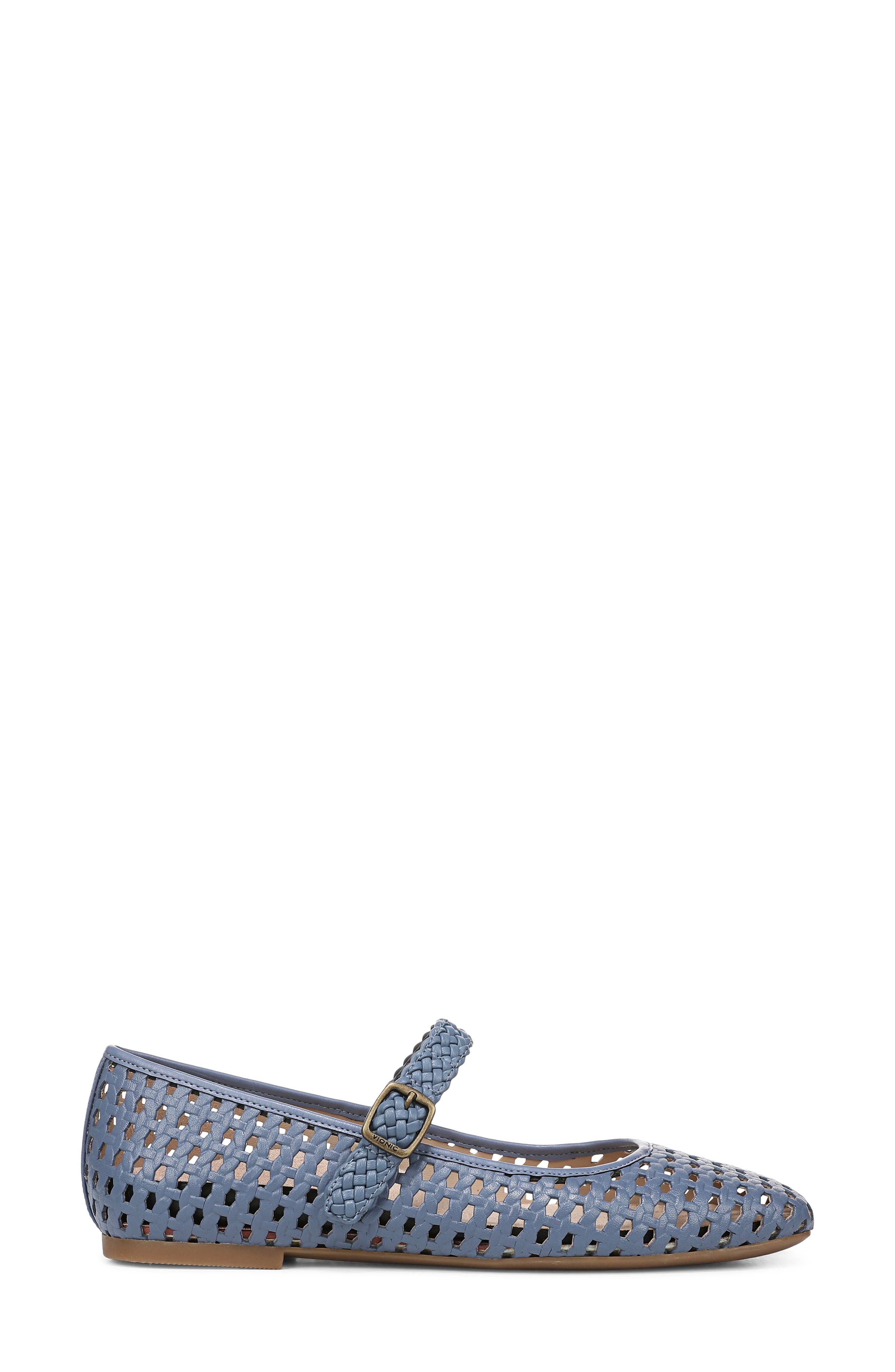 Alameda Woven Mary Jane Flat, Alternate, color, PACIFIC BLUE LEATHER