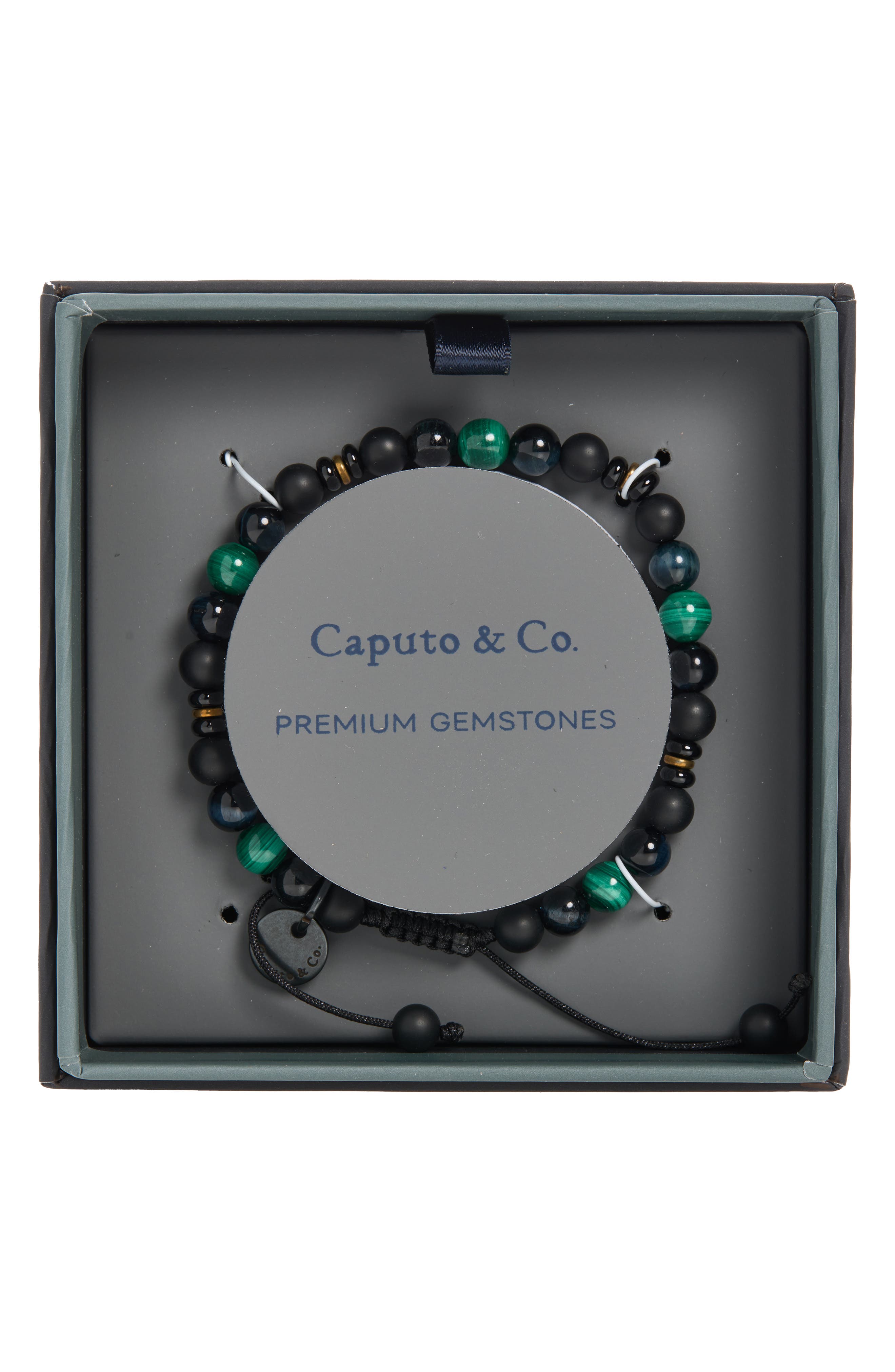 Men's Warrior Semiprecious Stone Beaded Bracelet