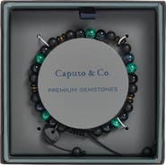 Caputo & Co. Men's Warrior Semiprecious Stone Beaded Bracelet