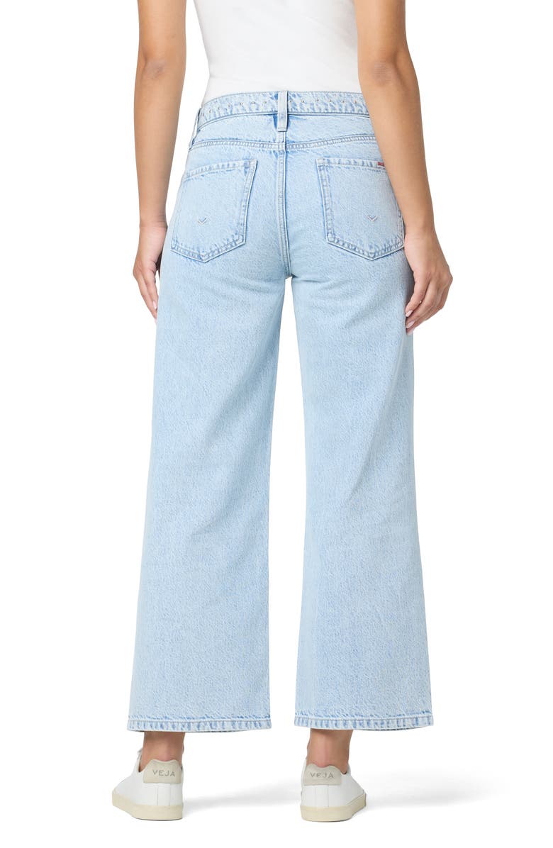 Hudson Jeans Rosalie Studded Ankle Wide Leg Jeans, Alternate, color, Britney