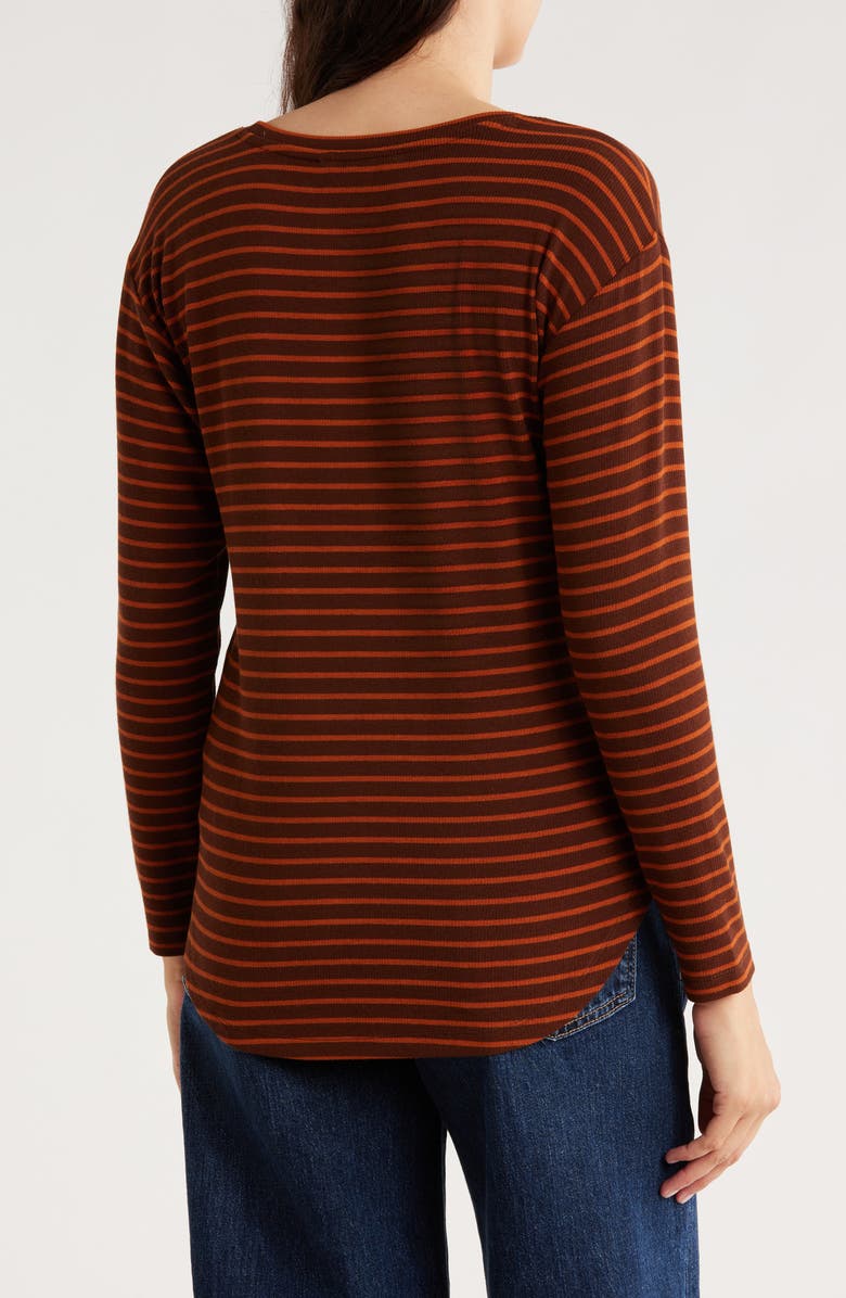 Liverpool Stripe Long Sleeve Knit Top, Alternate, color, Tumeric Stripe