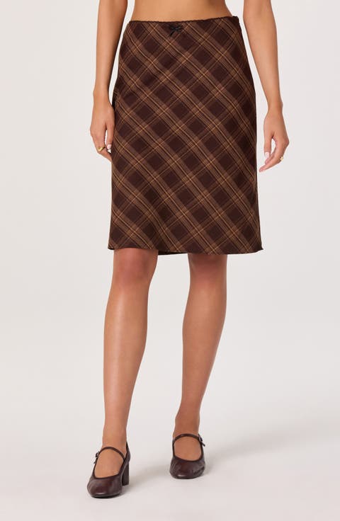 Plaid Slip Skirt