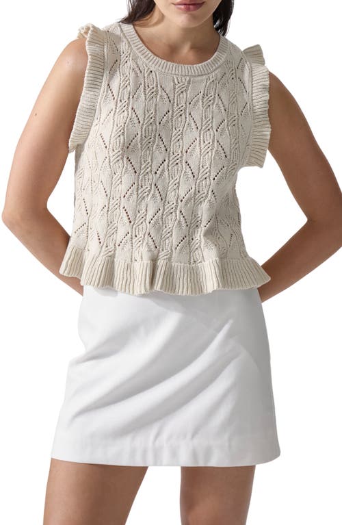 Deluc Genoa Knit Crewneck Top In Chalk