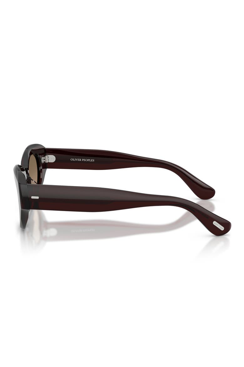 50mm Lerrue Polarized Oval Sunglasses, Alternate, color, DARK SIENNA / SANDSTONE