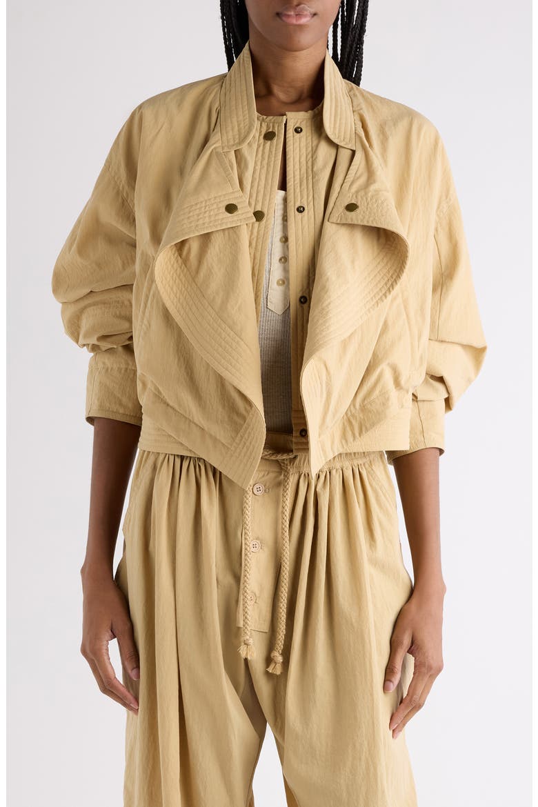 Tricia Draped Bomber Jacket, Main, color, DESERT