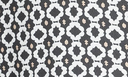 Max Studio Printed Long Sleeve Button-up Shirt In Black/cream Shmrk Strmrs