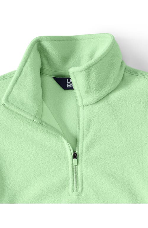 Lands' End Anyweather Fleece Quarter Zip Pullover In Icy Mint Green