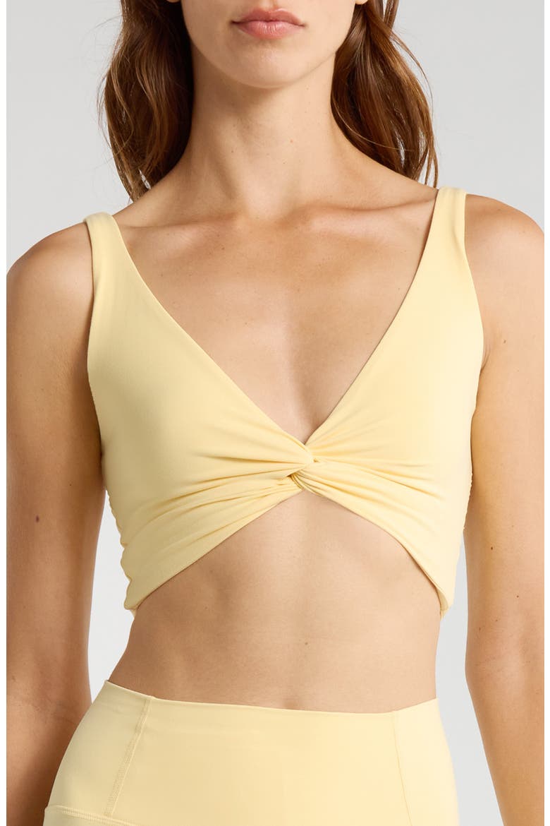 FP Movement Never Better Twist Front Sports Bra, Main, color, SUNLIT YELLOW