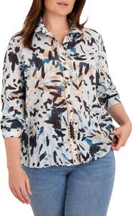 NIC+ZOE Garden Shade Crinkle Shirt