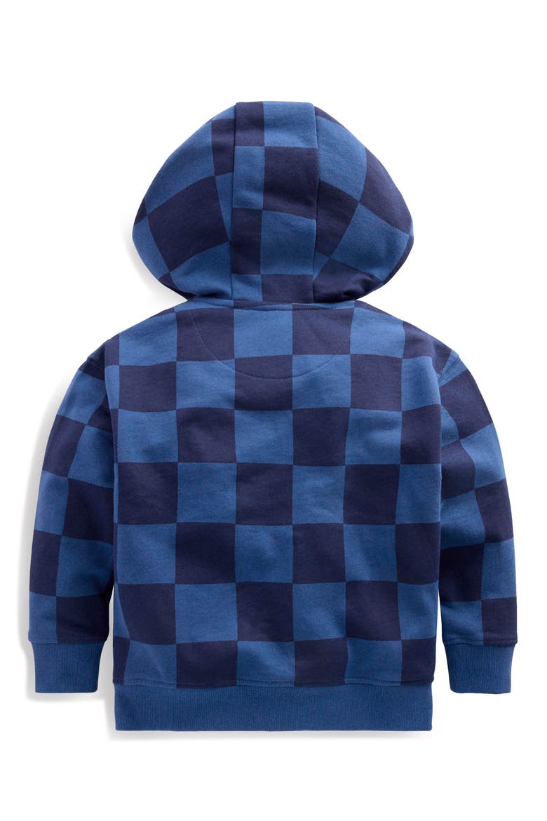 Kids' Check Full Zip Hoodie, Alternate, color, COLLEGE NAVY / TRUE DENIM