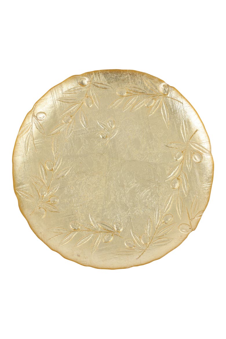 Moon Glass Round Platter, Main, color, GOLD
