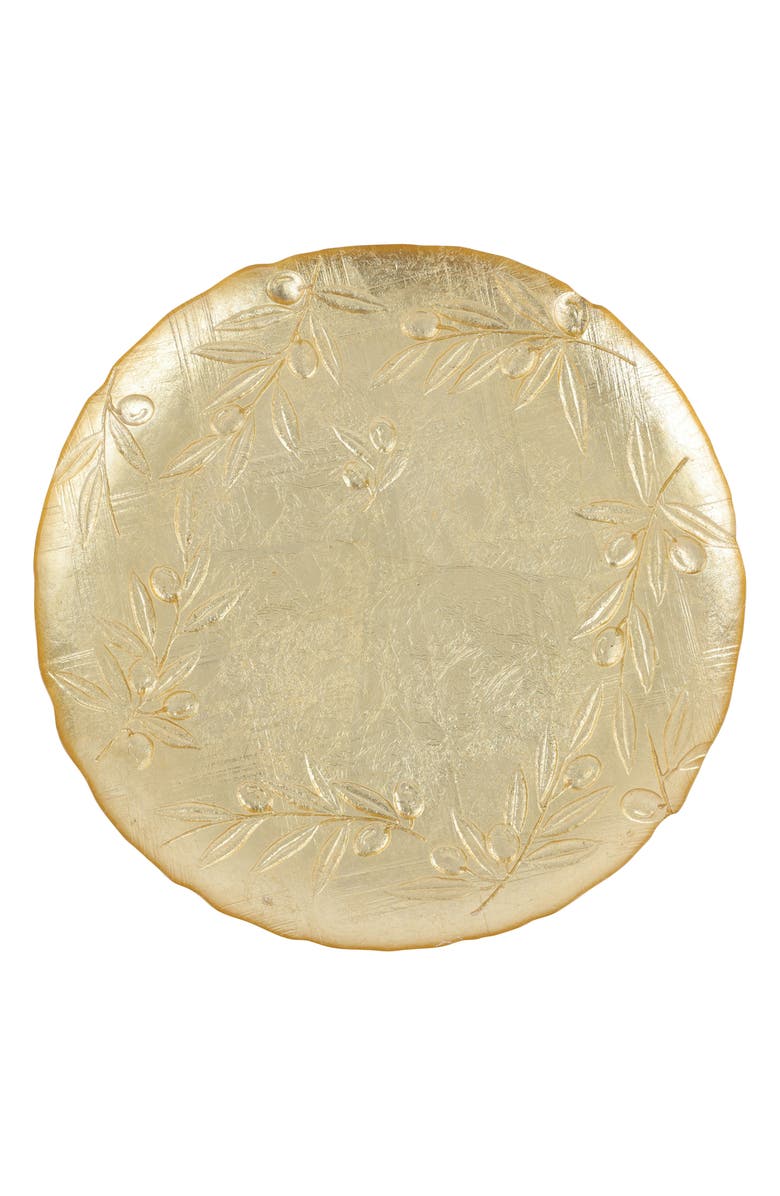 VIETRI Moon Glass Round Platter, Main, color, Gold