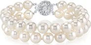 The Pearl Source Freshwater Double Pearl Bracelet