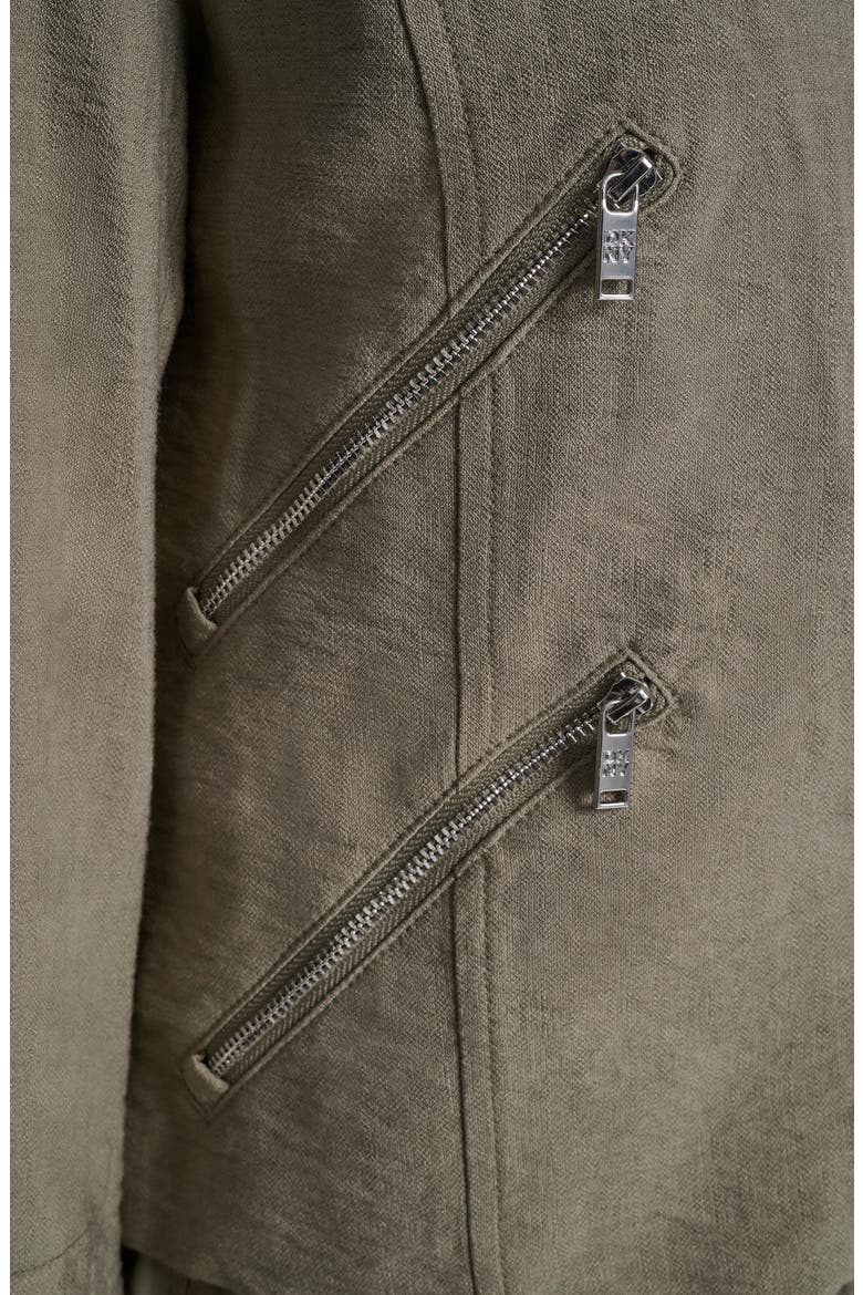 Crinkle Moto Jacket, Alternate, color, LIGHT FATIGUE