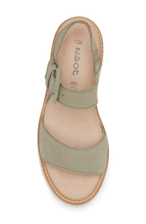 Naot Crepe Platform Sandal In Green