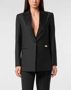 PHILIPP PLEIN Boyfriend's Fit Blazer Panther Embroidery Women