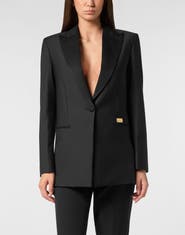 PHILIPP PLEIN Boyfriend's Fit Blazer Panther Embroidery Women