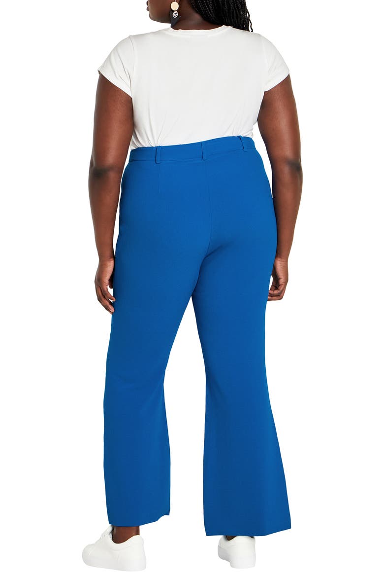 Kiana Split Hem High Waist Flare Pants, Alternate, color, BLUE