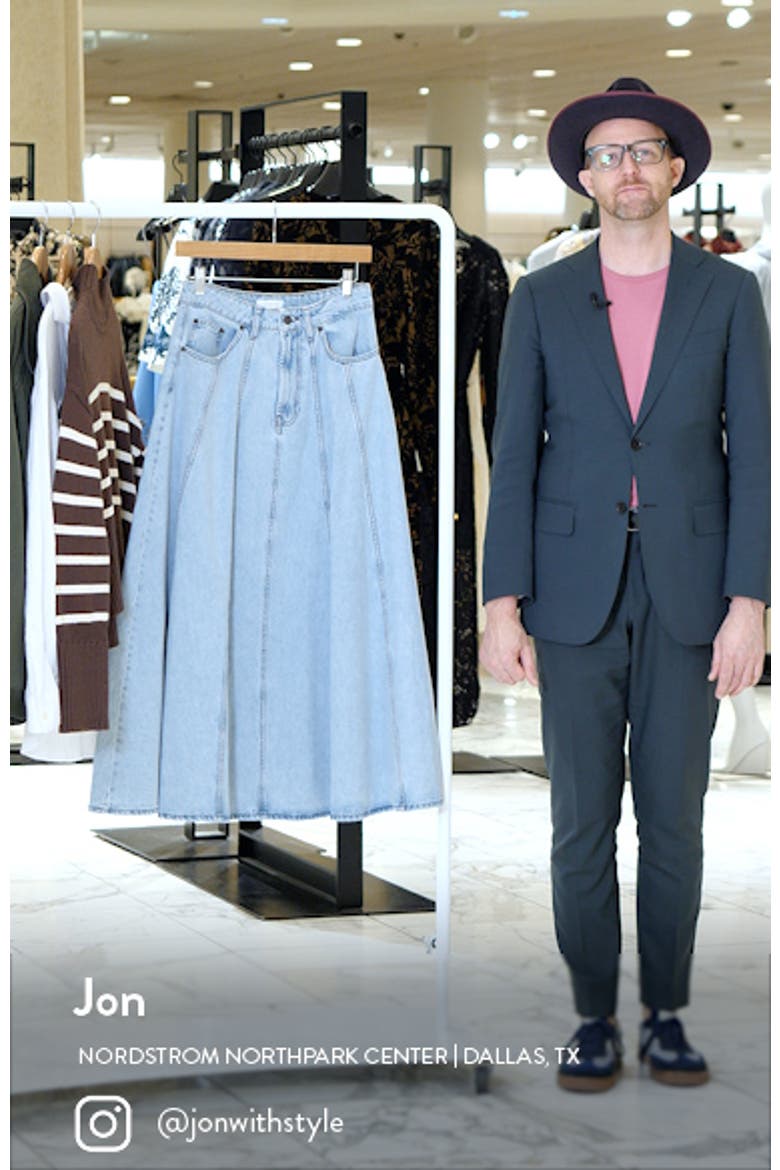 Full Circle Denim Maxi Skirt video