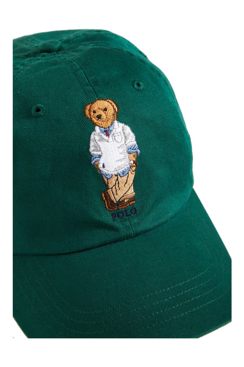 Bear Twill Baseball Cap, Alternate, color, NEW FOREST W/ BEAR