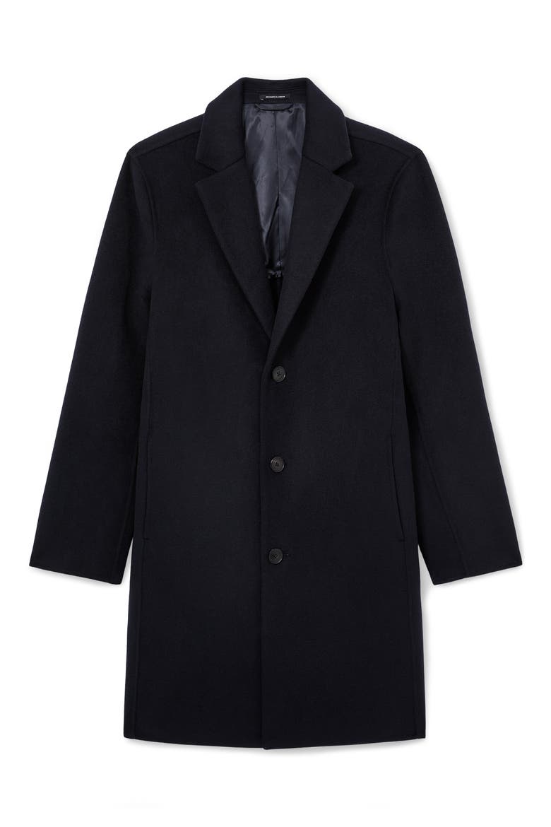 Knight Wool Blend Epsom Coat, Alternate, color, NAVY