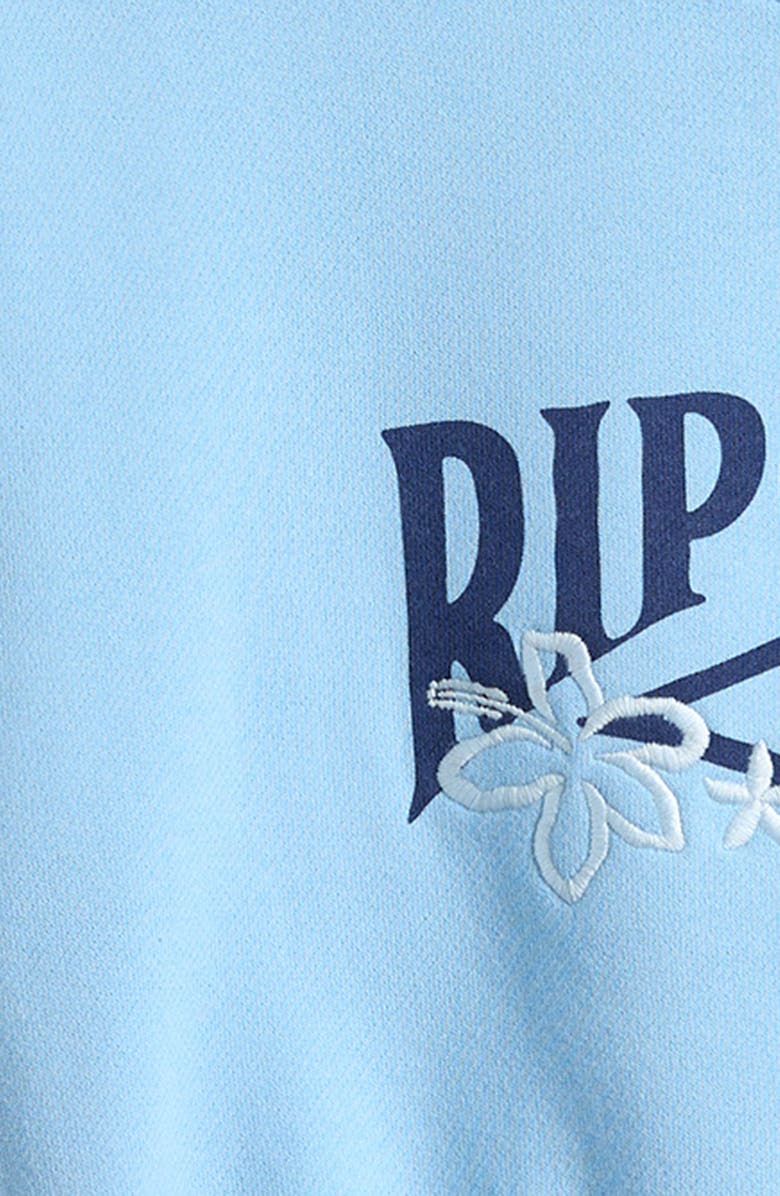 Rip Curl Kids' Tropical Logo Cropped Sweatshirt, Alternate, color, Sky Blue
