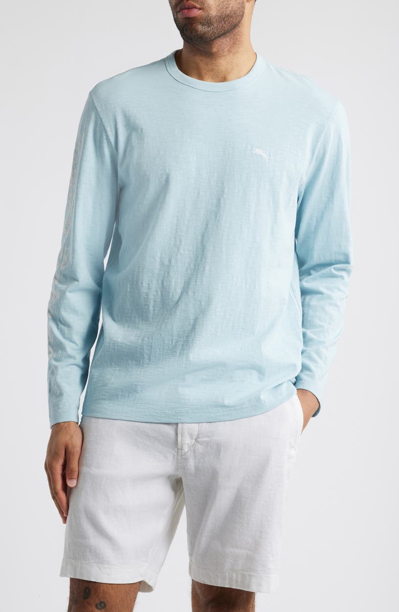 Tommy Bahama Red, White & Boom Embroidered Slub Jersey Graphic T-Shirt, Main, color, 