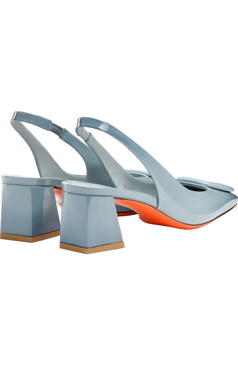 Santoni Women's mid-heel slingback, Alternate, color, Blue