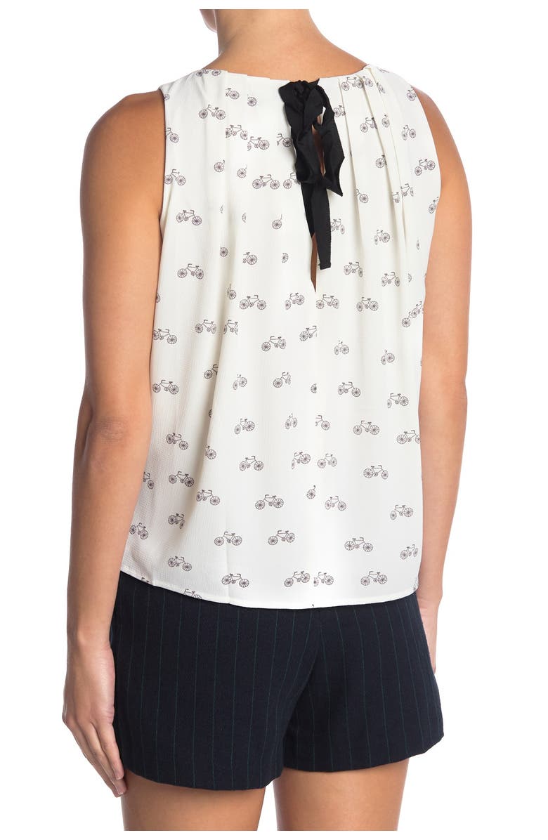 FRNCH Bicycle Print Tie Back Tank, Alternate, color,
