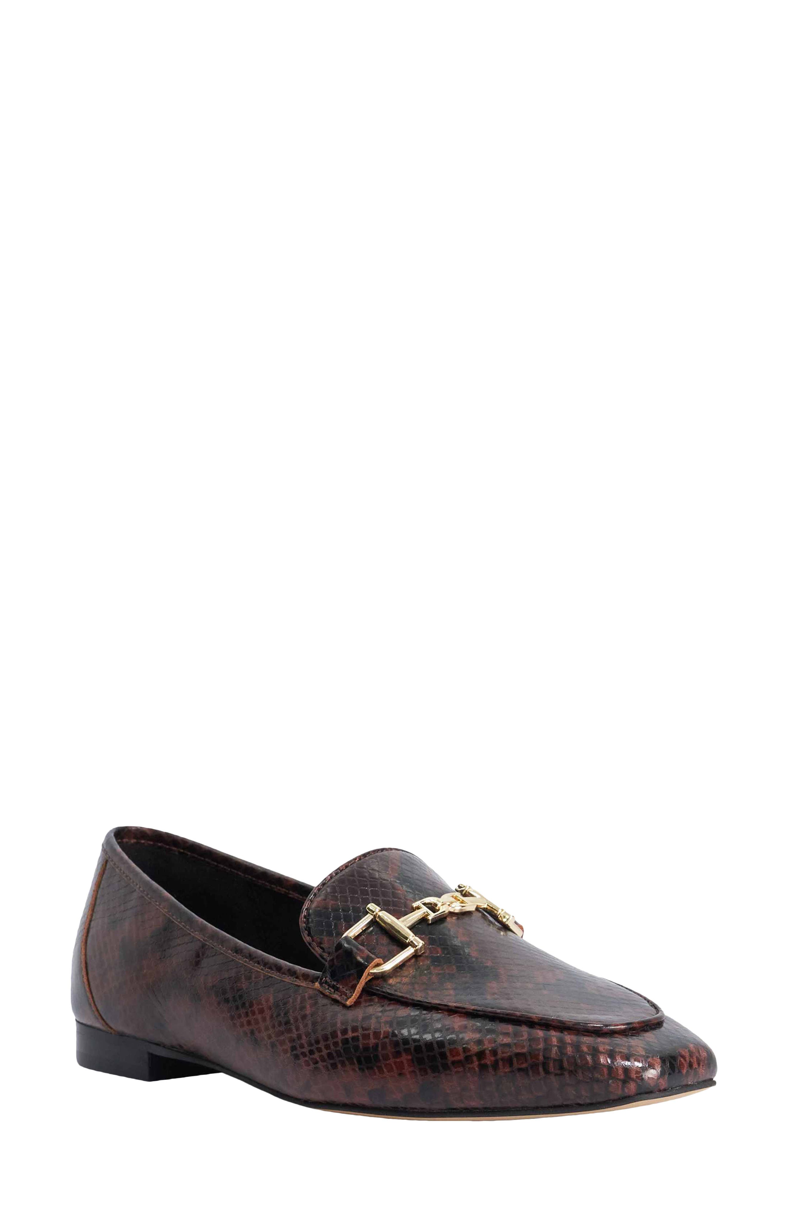 Grained Bit Loafer, Main, color, BROWN